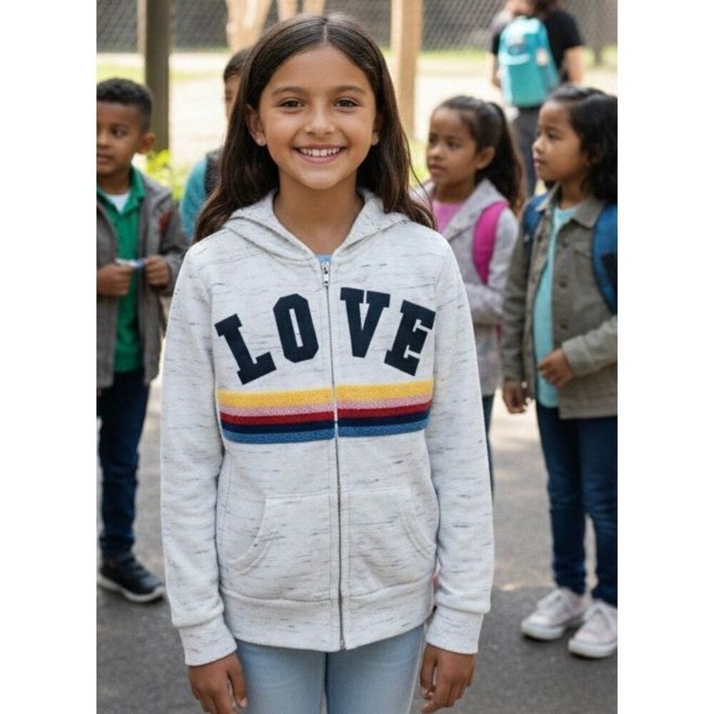 reflex Kids Girls 7/8 L O V E Appliquéd Hoodie Jacket